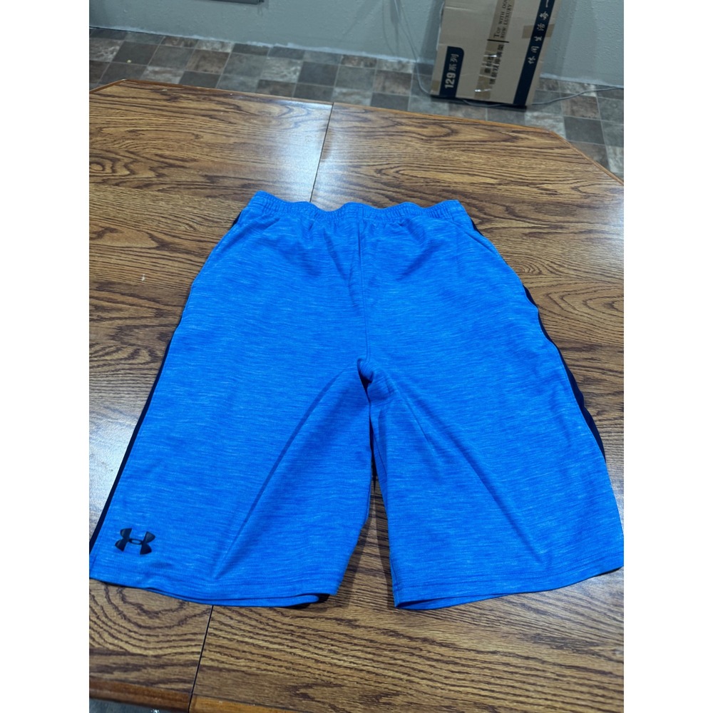Under Armour Boys‎ Blue Space Dye Athletic Basketball Shorts YXL Loose Fit